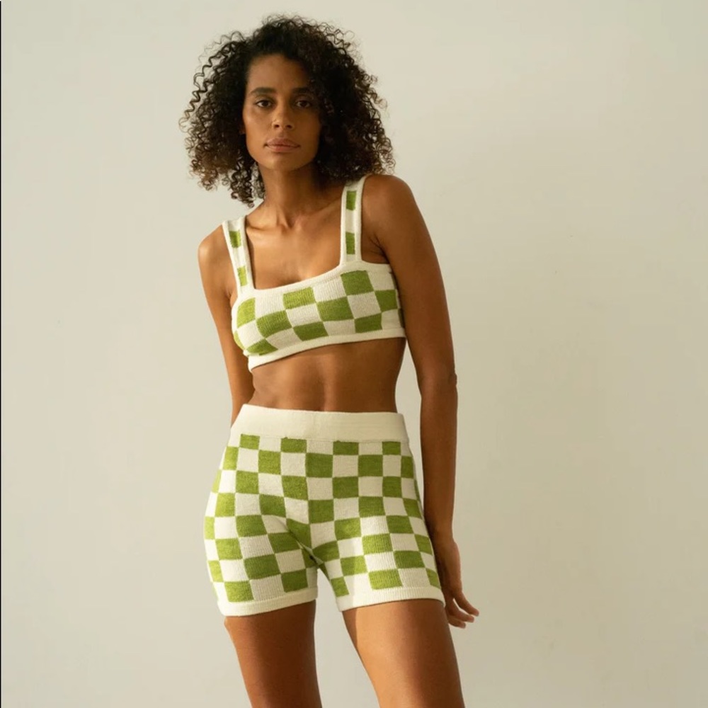 Belle the Label Knit Shorts - Wasabi